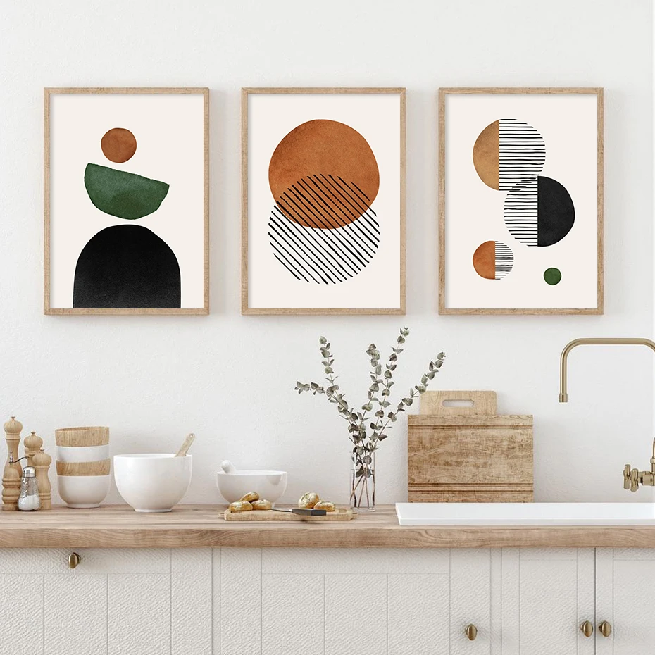 Photography Geometry - Poster Geometrici Astratti Boho Stile Mid-Century,