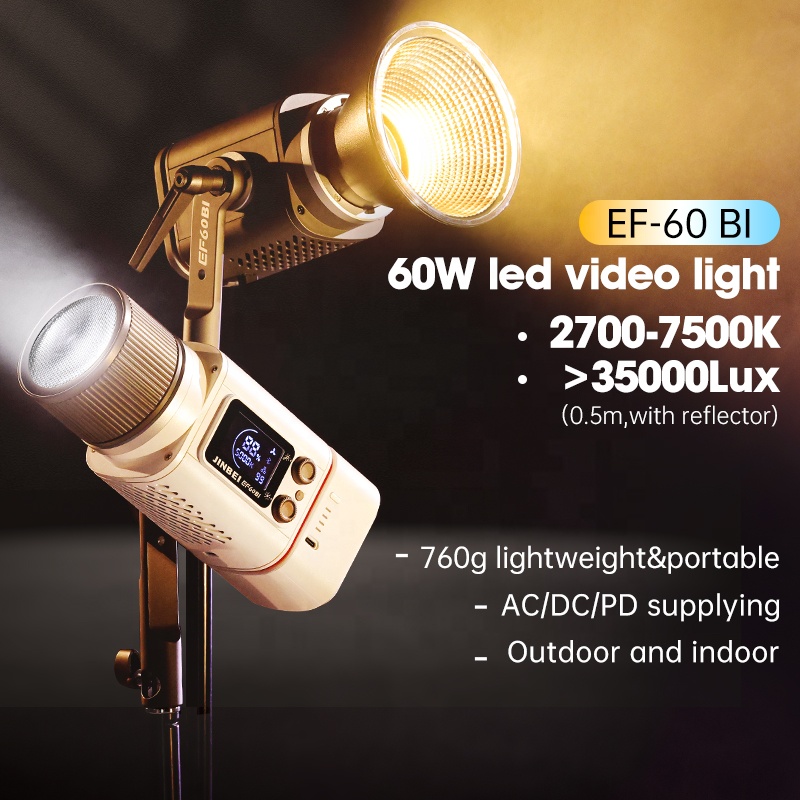 JINBEI EF-60BI 60W Kit di illu - Photography Videos Free recensione e prezzo